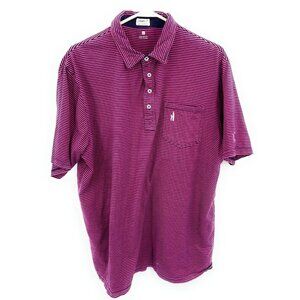 Johnnie-O West Coast Prep Pocket Polo Shirt Men's XL Pink Stretch Cotton